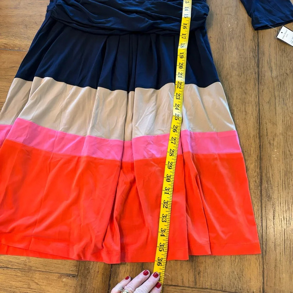 NWT Jessica Howard Front Crossover Dress in Navy/Multi, size 12P, Office Church - Picture 10 of 10